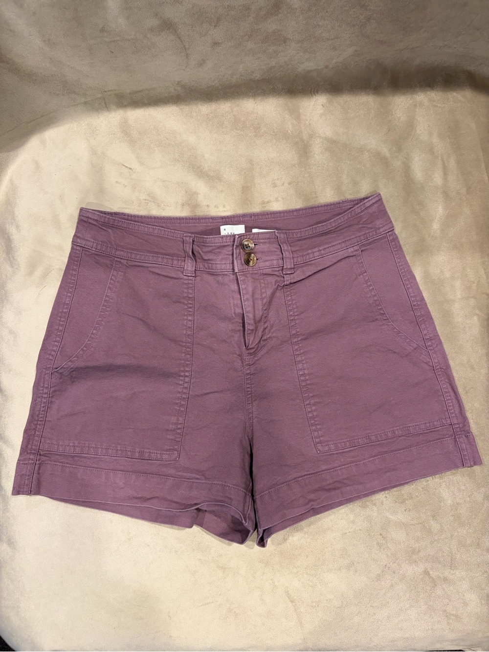 a new day Mauve High Waist Cotton Shorts